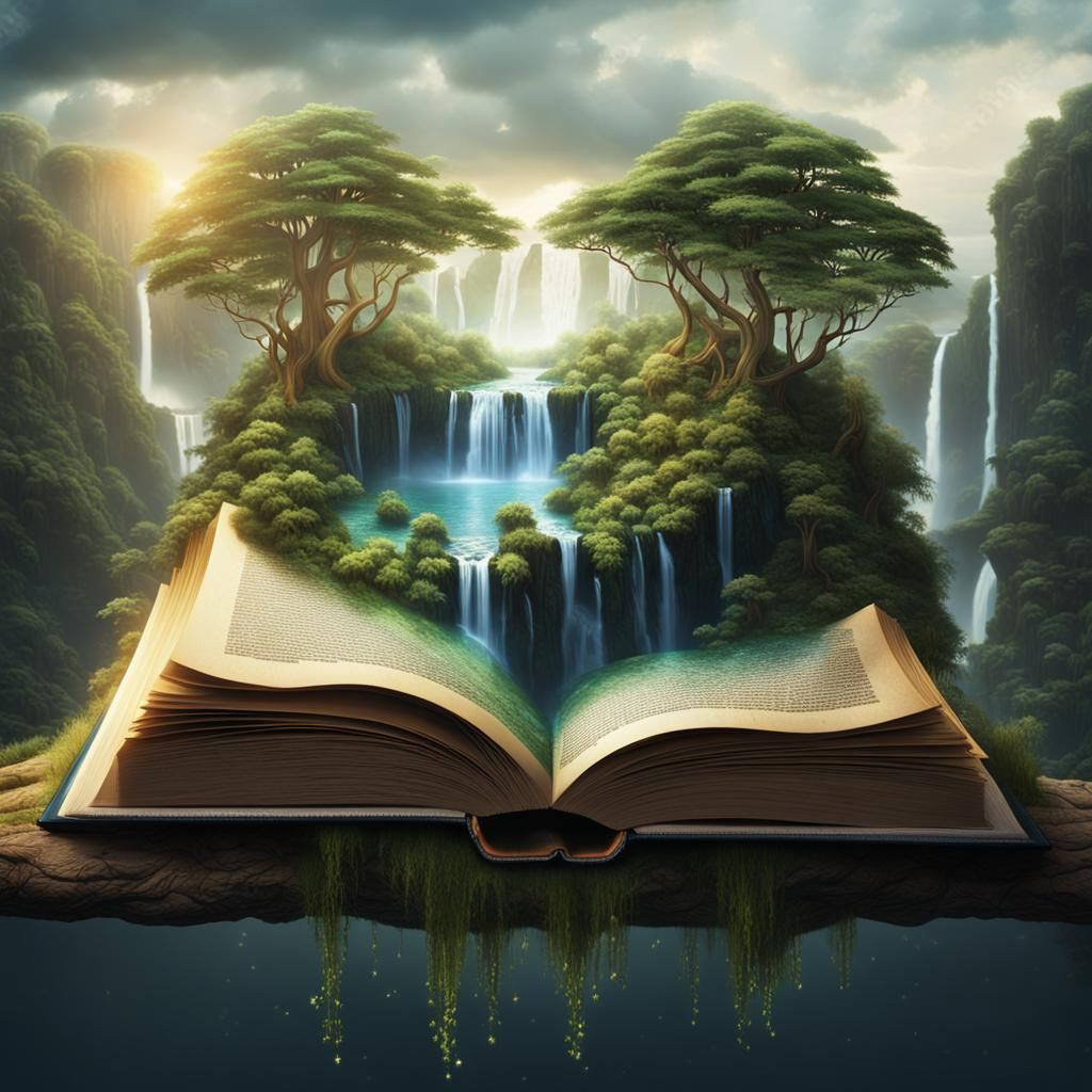 Magical Island Book: Detailed Digital Painting