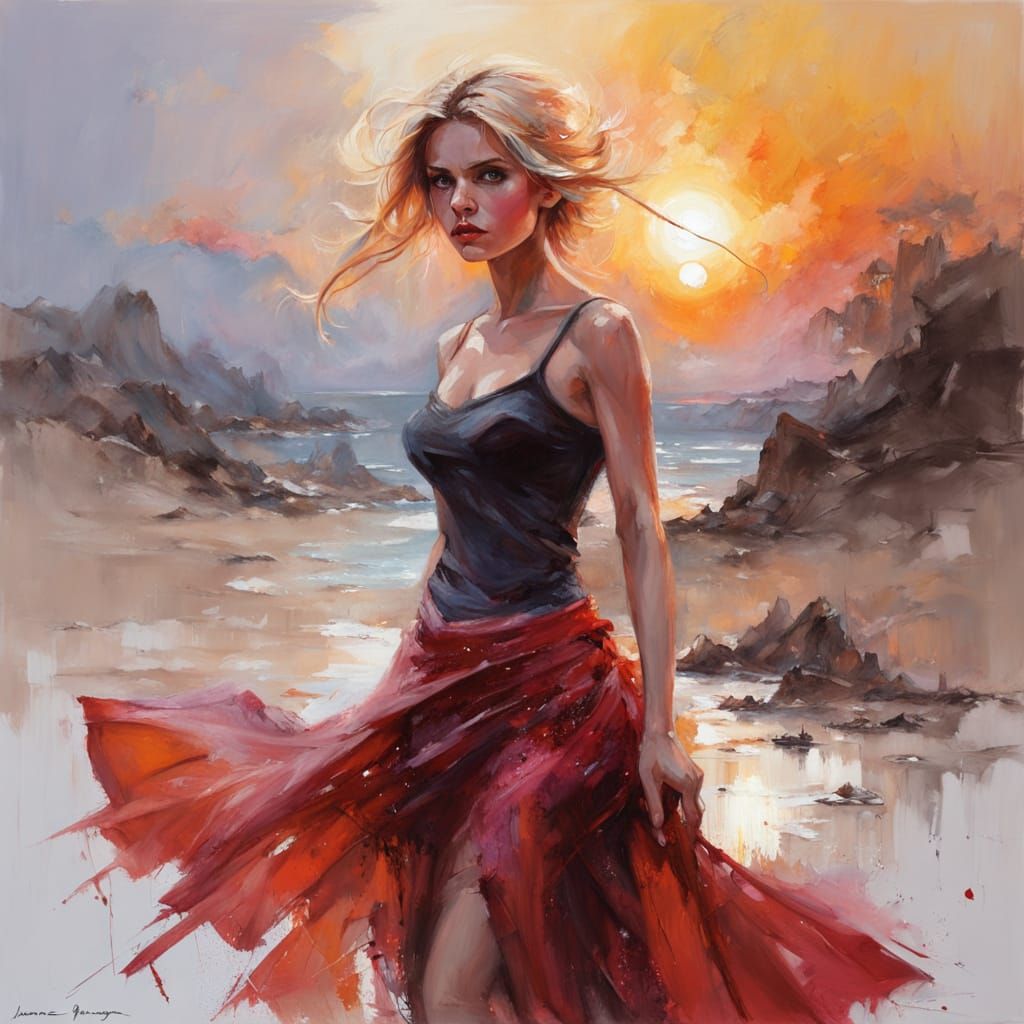 Buffy and Angel: Ethereal Watercolor Summerscape