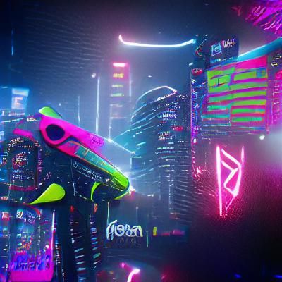 Neon Cyberpunk Cityscape at Night in 4K