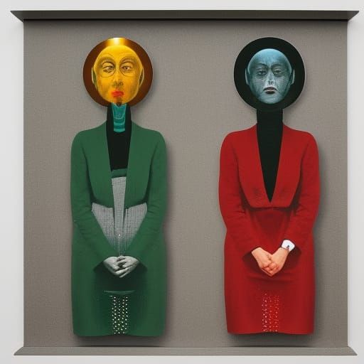 Symmetrical Chaos: A Surreal Street Art Scene