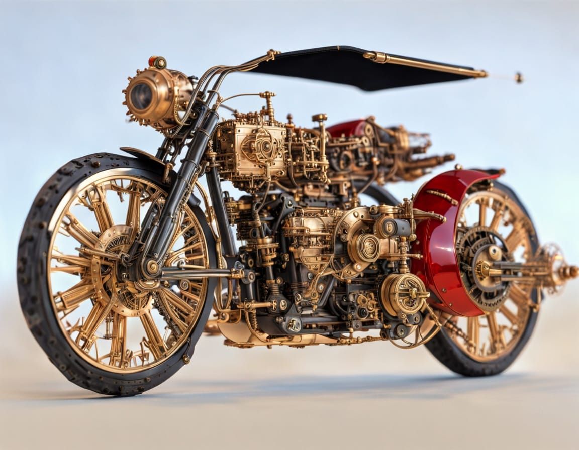 Steampunk motorcycle