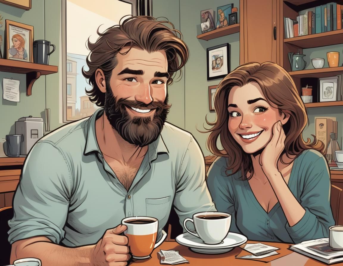 Love at First Sight in Comic Book Style