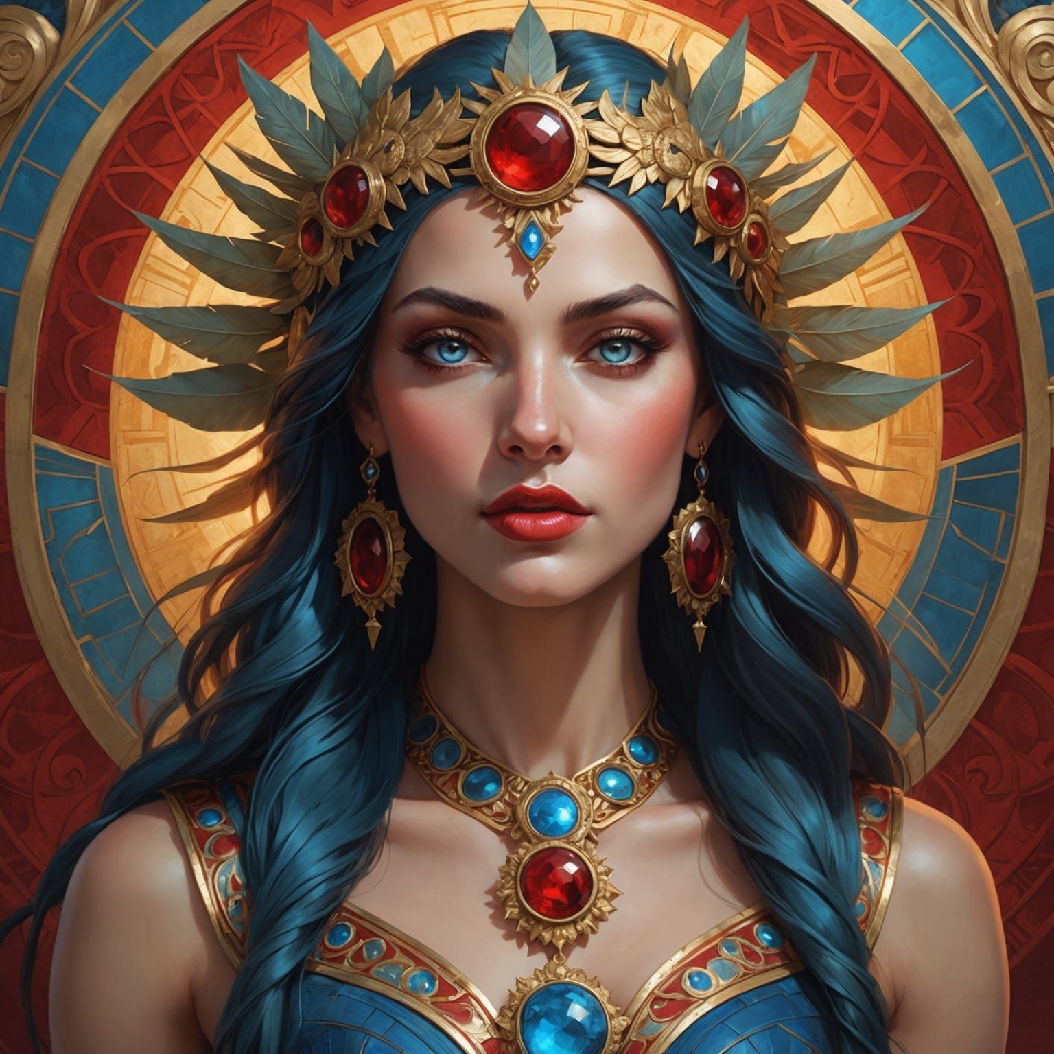 Goddess of Fertility and Beauty: Hyperdetailed Portrait