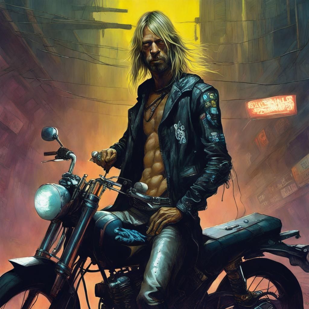 Taylor Hawkins in Cyberpunk Style