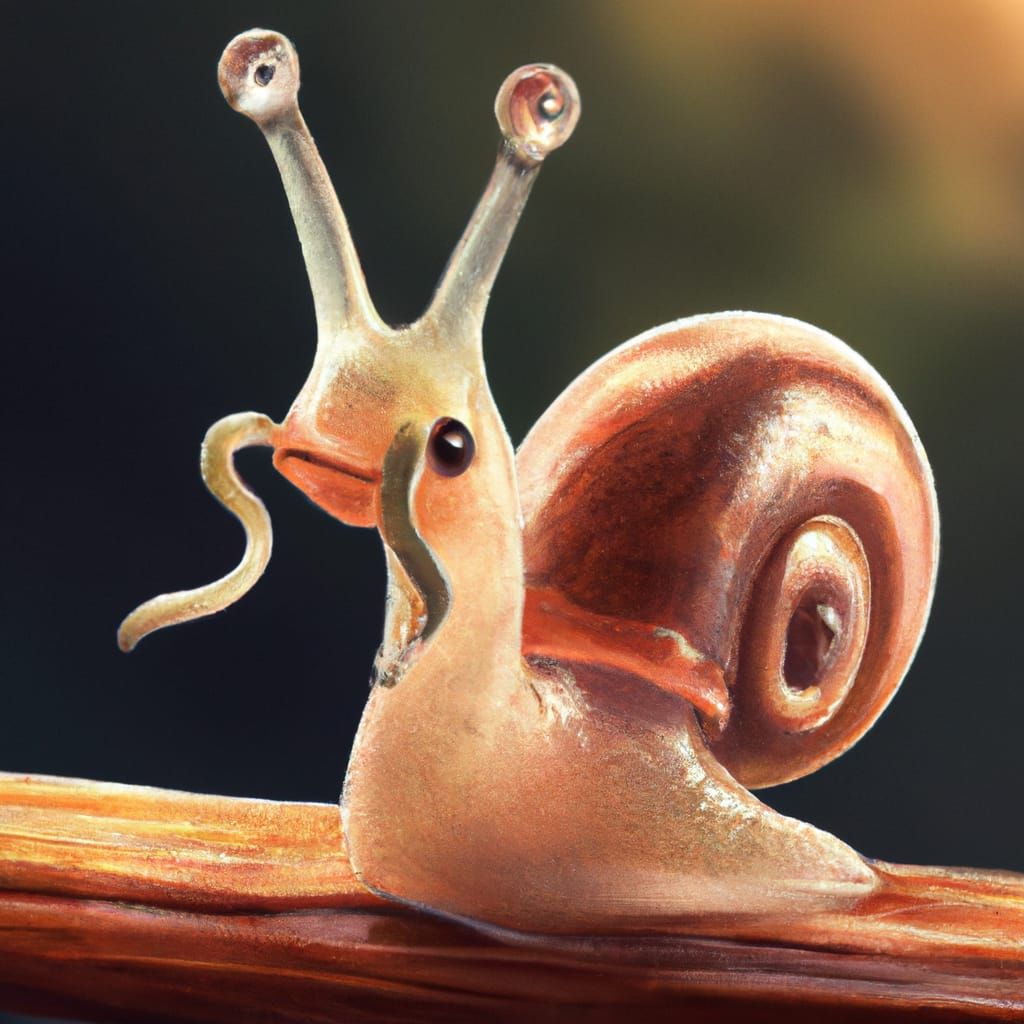 Adorable Baby Snail Digital Art Masterpiece