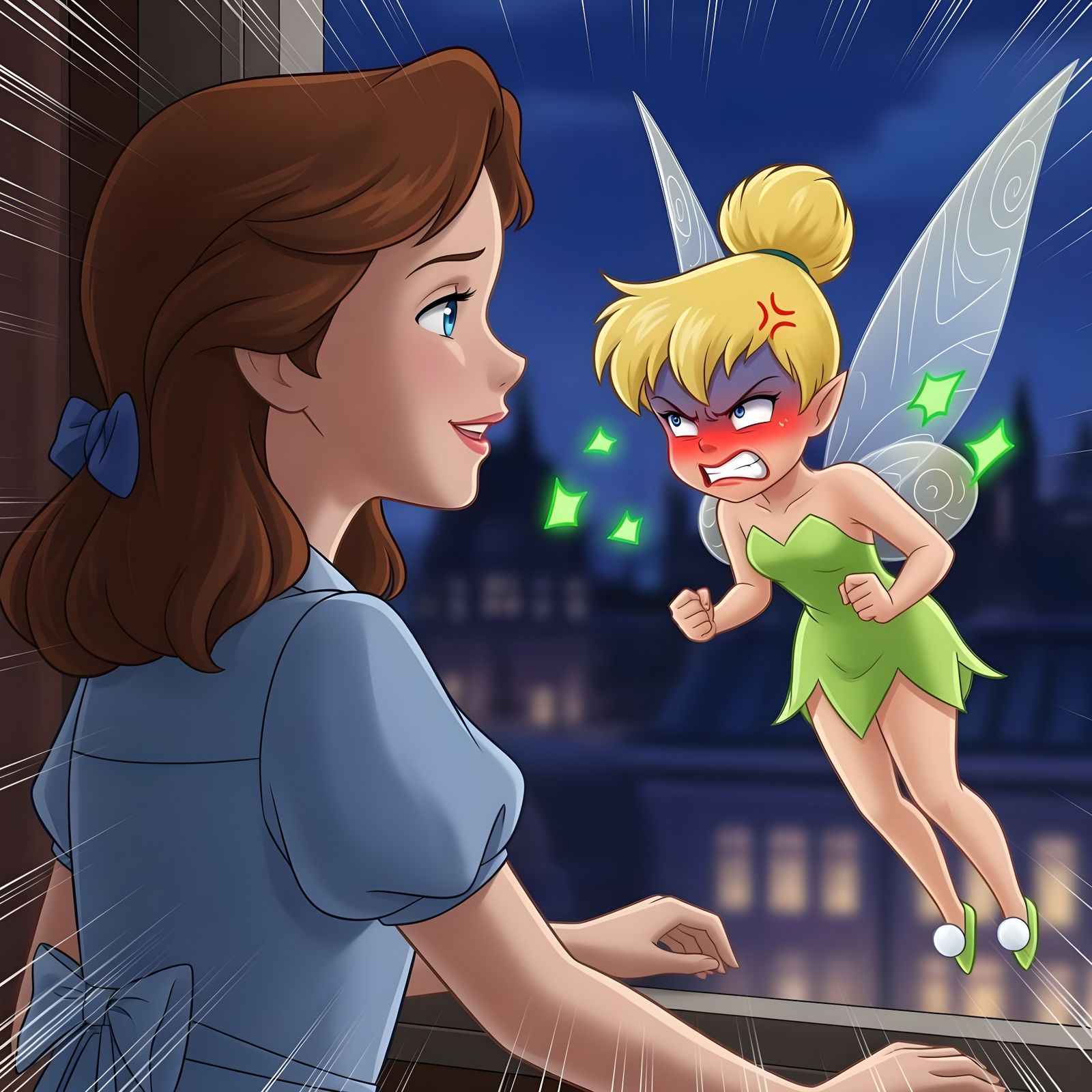 Tinkerbell's Jealousy: Animated Fairy Tale Scene