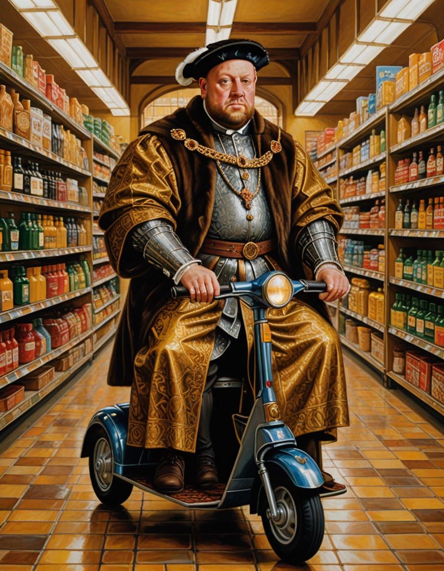 King Henry VIII in Supermarket: Renaissance Portrait