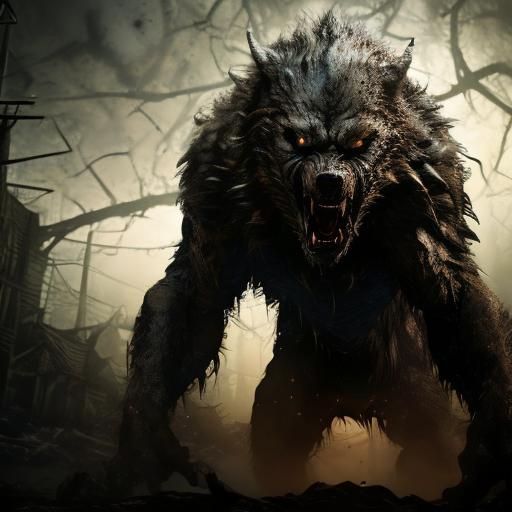Snarling Werewolf Concept Art in High Definition