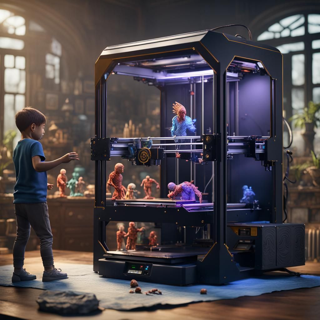 3D Printer Creates Realistic Family: Digital Matte Painting