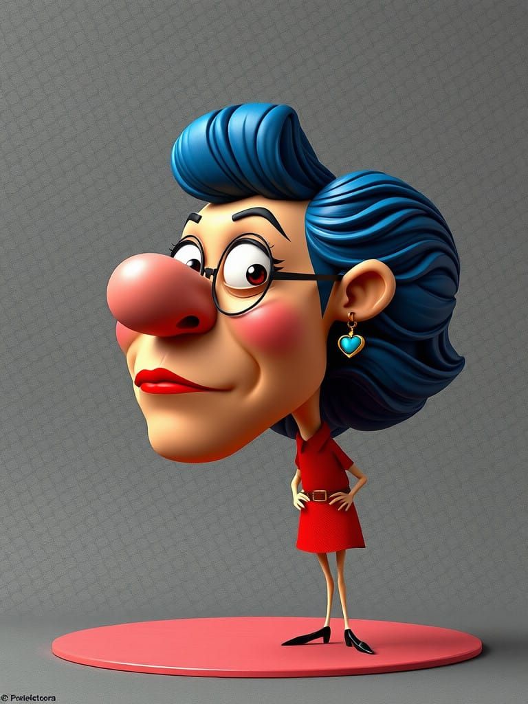 Vibrant 3D Caricature of Margarita Rosa de Francisco