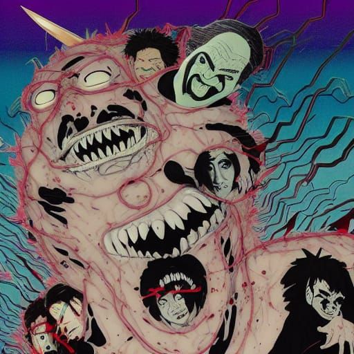 Surreal Character Mashup in Mixed Media Style