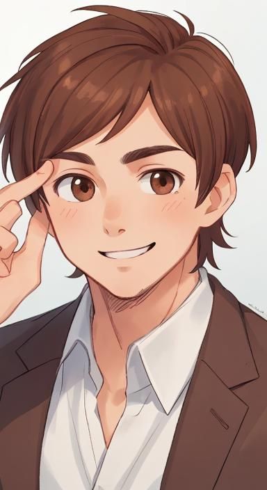 Portrait of a Handsome Man with Mocking Smile