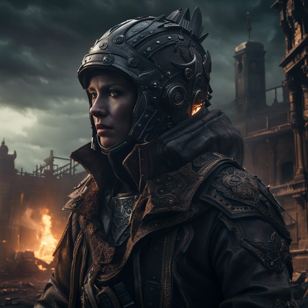 Post-Apocalyptic Manchester with Alien Sky