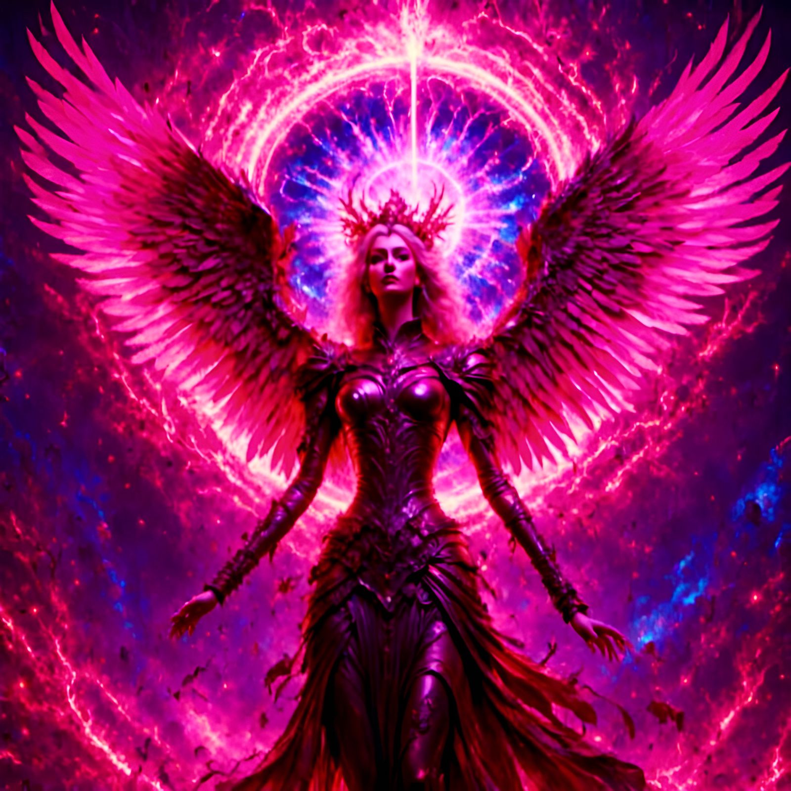 Archangel in Dreamy Hyperreal Darkness