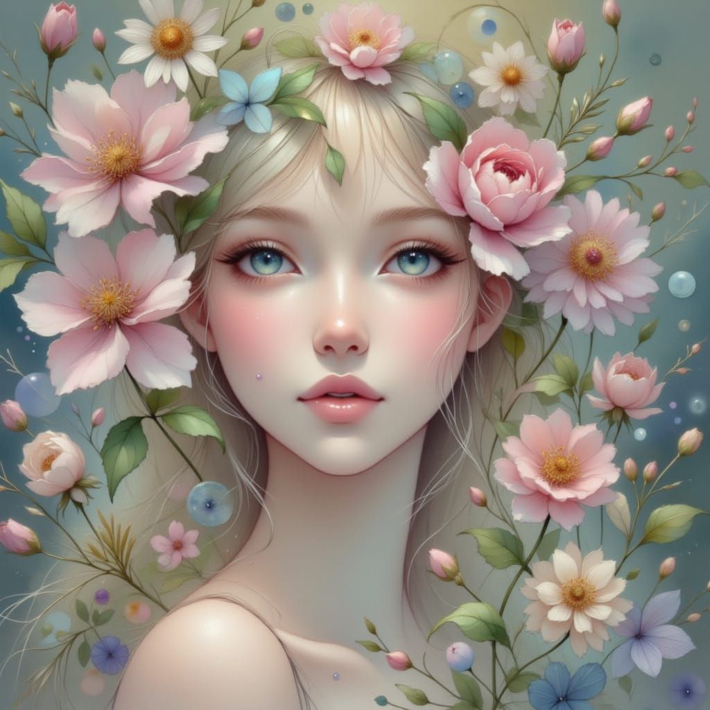 Enchanting Surreal Spring Bloom in Ethereal Glow