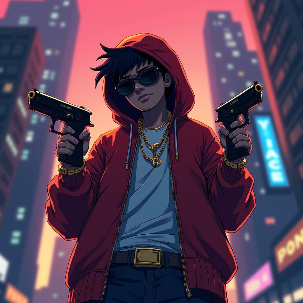 Gangster Manga Masterpiece in Anime Style