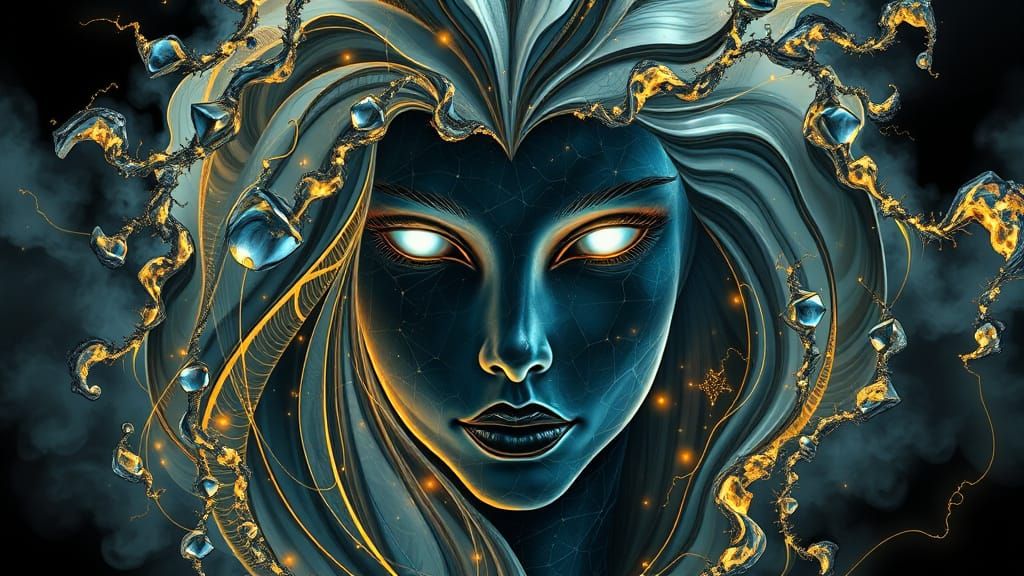 Bioluminescent Alcohol Ink Art: Fractal Patterns and Cosmic ...