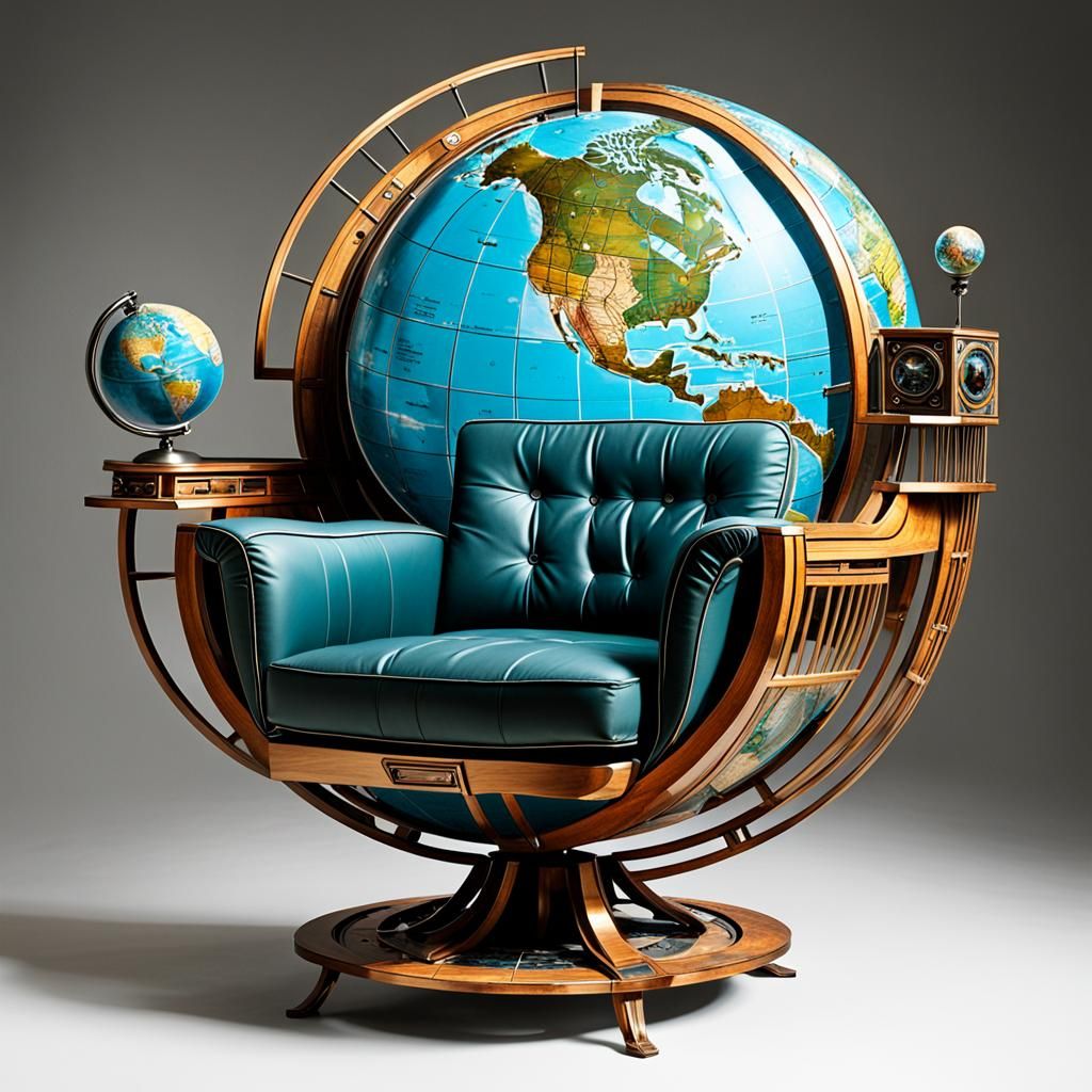 Armchair Traveler: Art Nouveau Cyberpunk Adventure Map