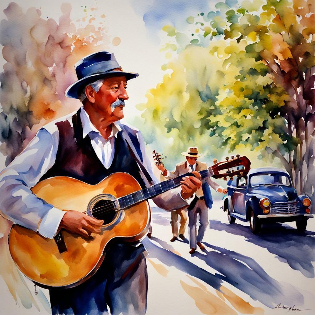 Impressionistic Tambourine Man in Jingle Jangle Morning