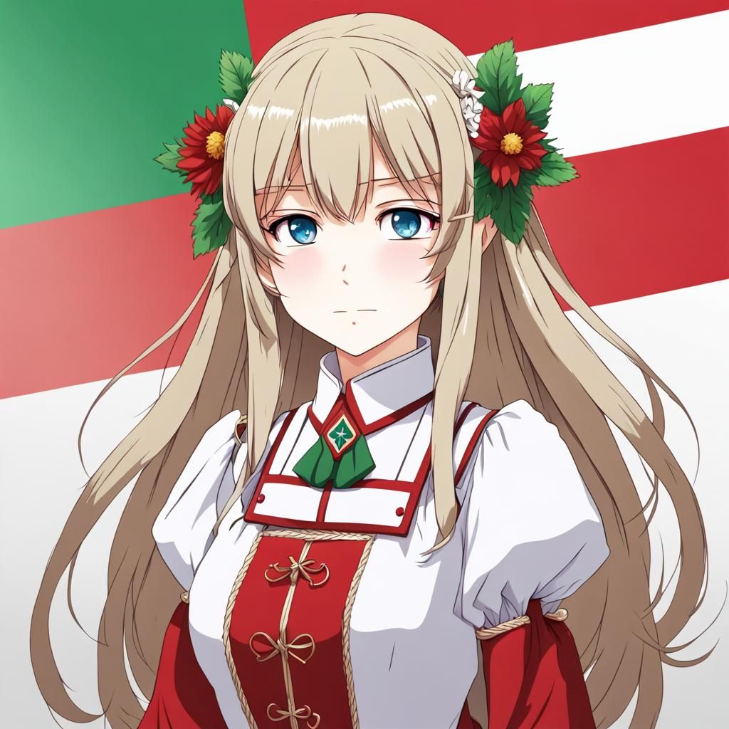 Belarus Personified in Anime Key Visual Style