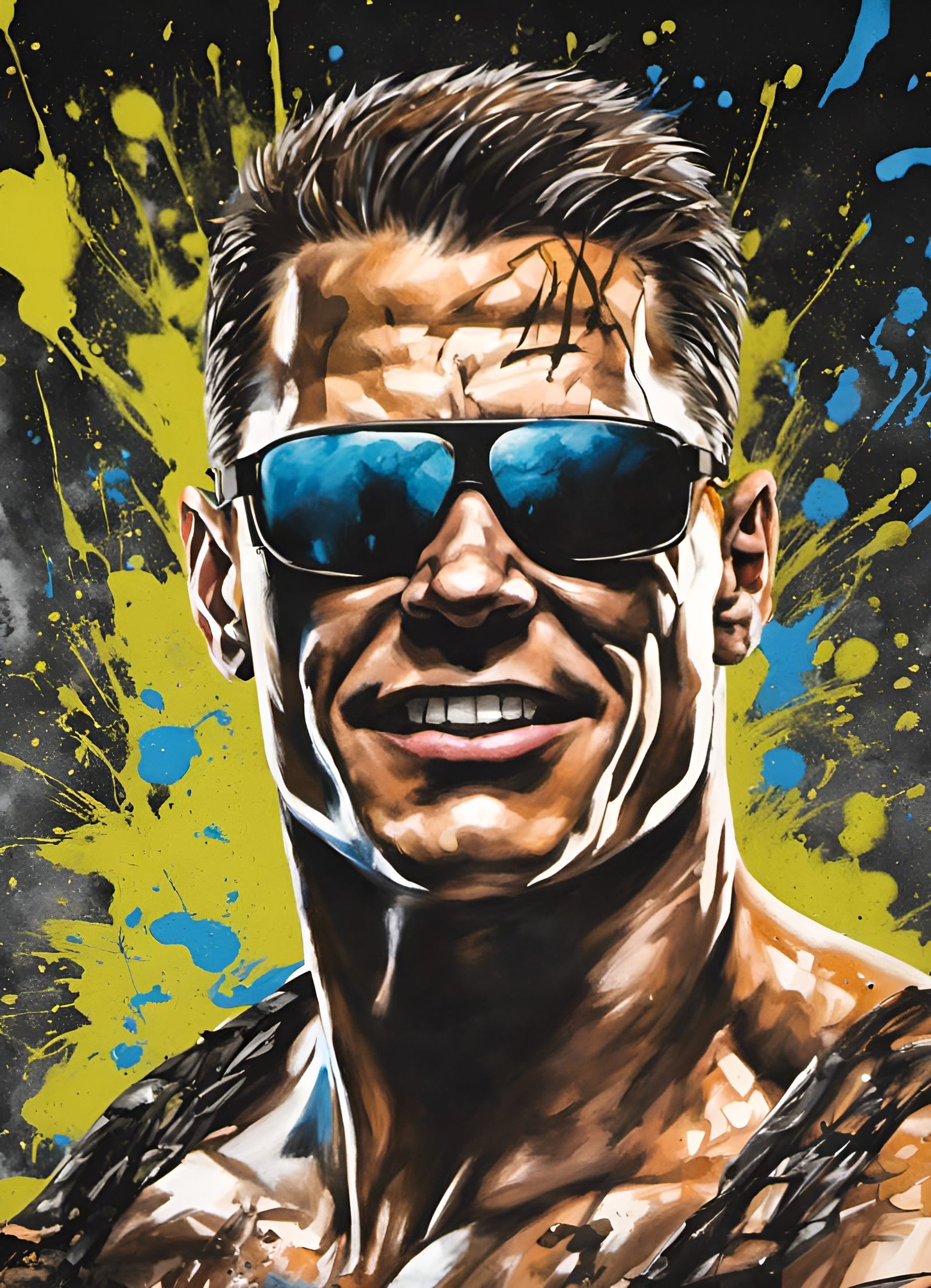 John Cena as Johnny Cage in Graffiti Art