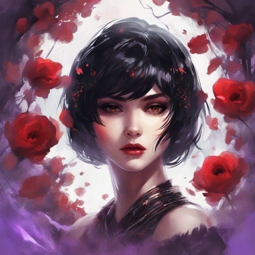 Beautiful Enchantress Close-Up with Pearlescent Petals