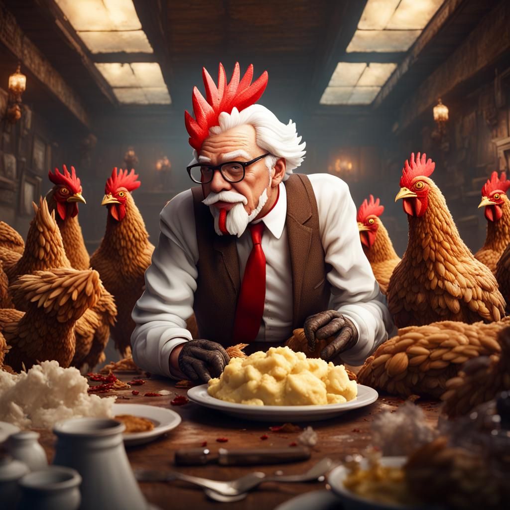 Colonel Sanders' Feast: A Matte Painting