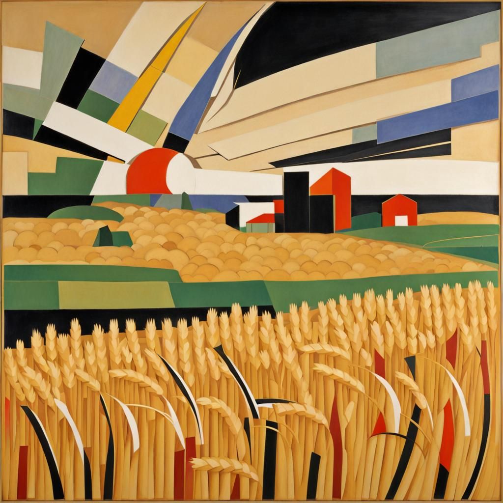 Wheat Field in Constructivist Style