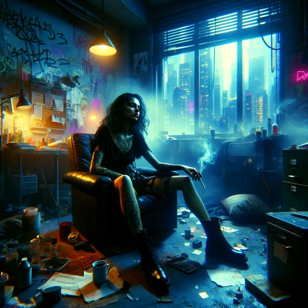 Ethereal Latina Woman in Hypermaximalist Dreamlike Scene