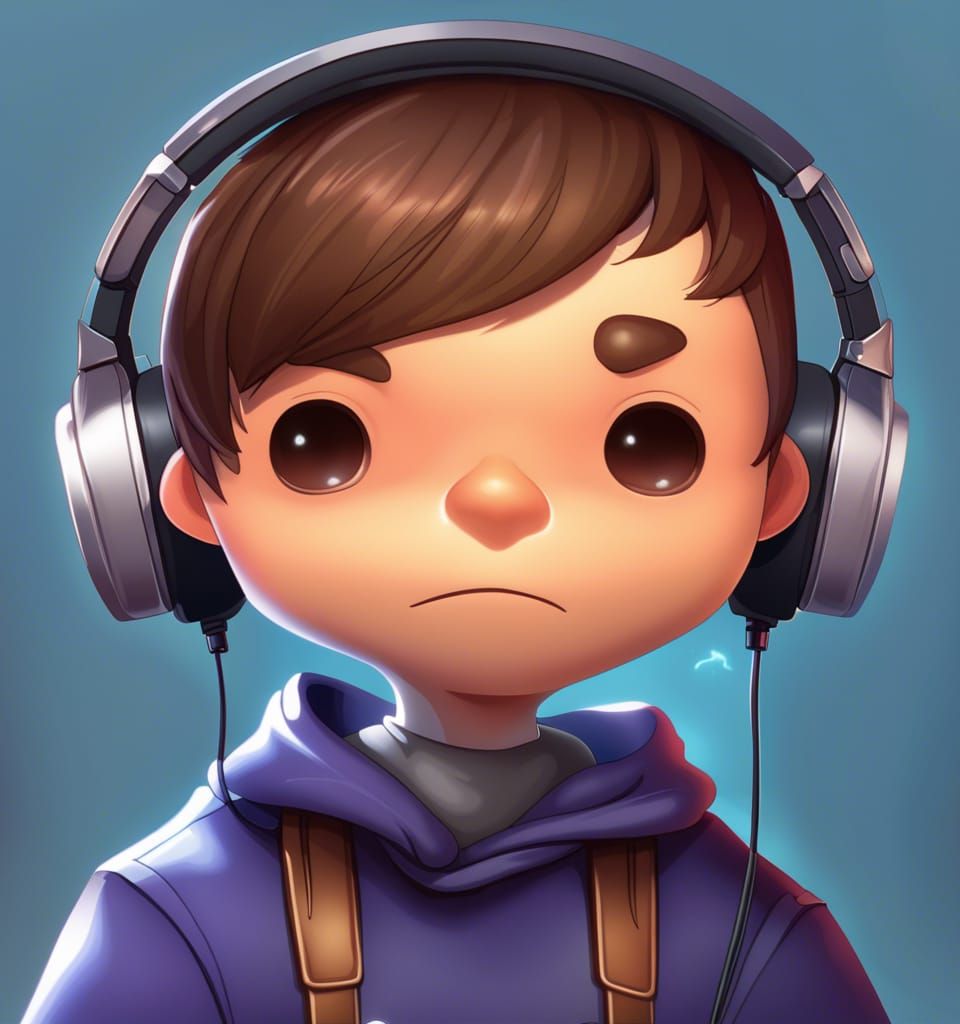 Fantasy Gamer Portrait in Hyperdetailed Style