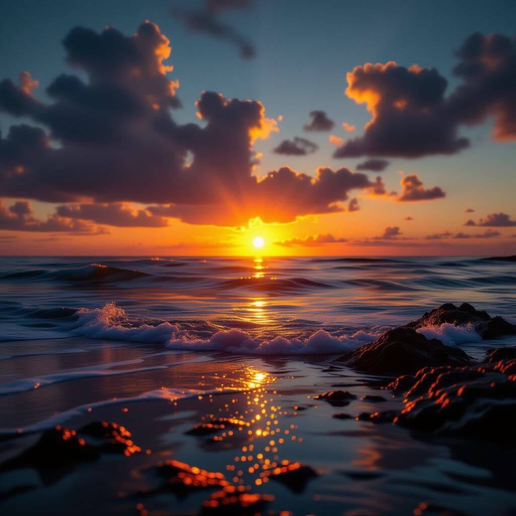 Ephemeral Beauty Fading at Nightfall