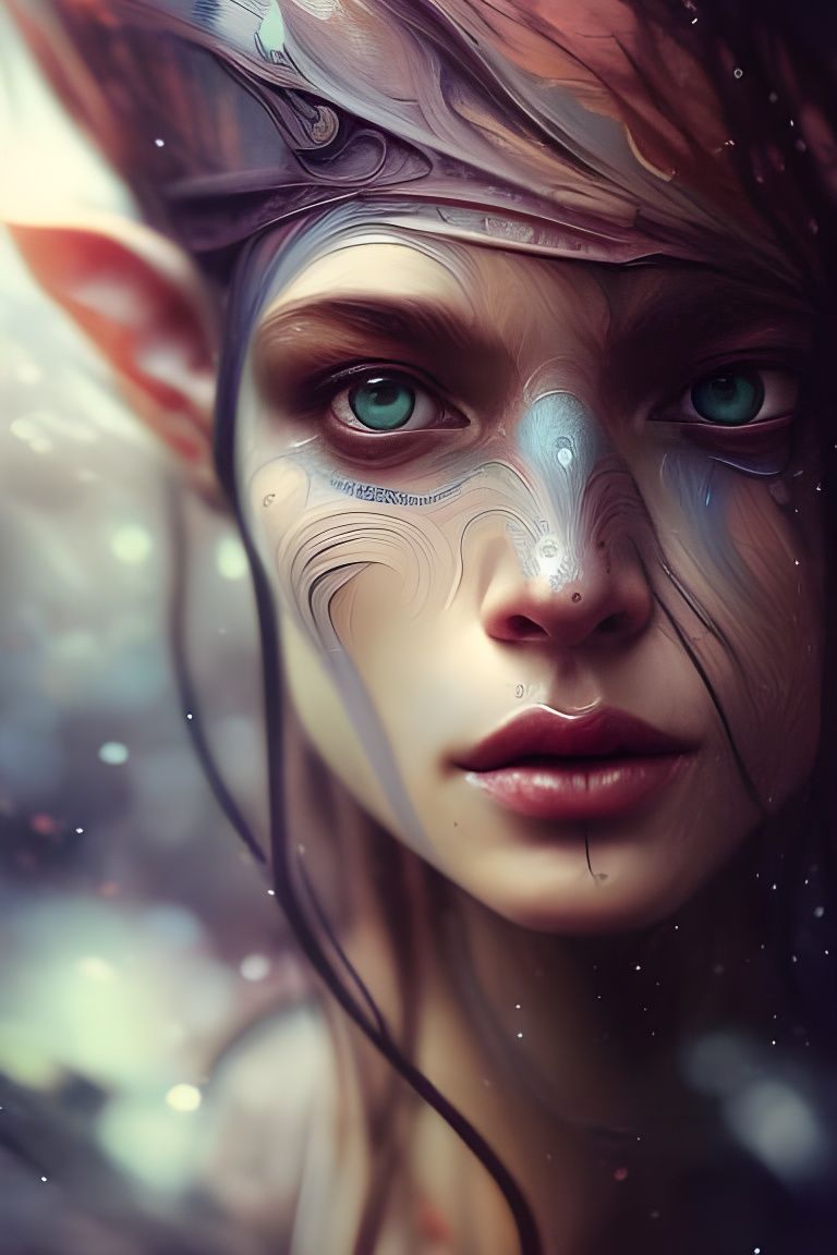 Stunning Elven Girl in Detailed Digital Painting