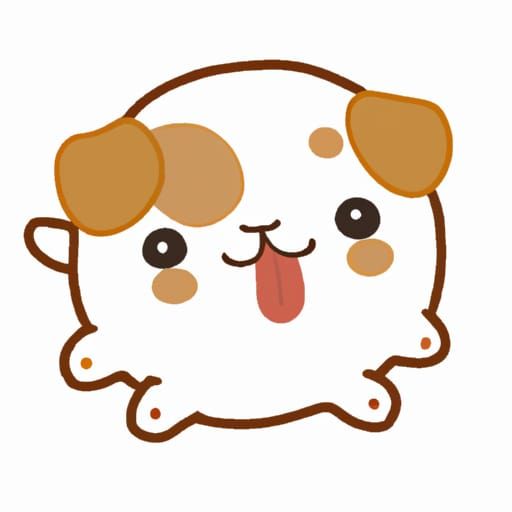 Kawaii Style Dog Illustration