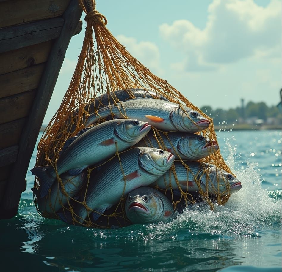 And when they had this done, they inclosed a great multitude...