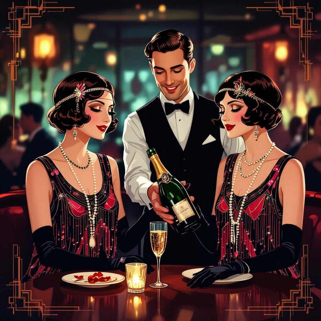 Glamorous 1920s Birthday Party in Speakeasy Cafe