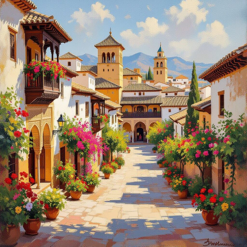 Córdoba: Impressionistic Cityscape in Golden Light