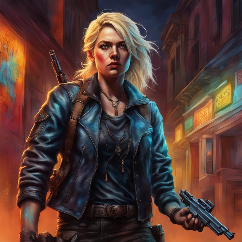 Ghost Hunter Linzi: Hyperrealistic Concept Art