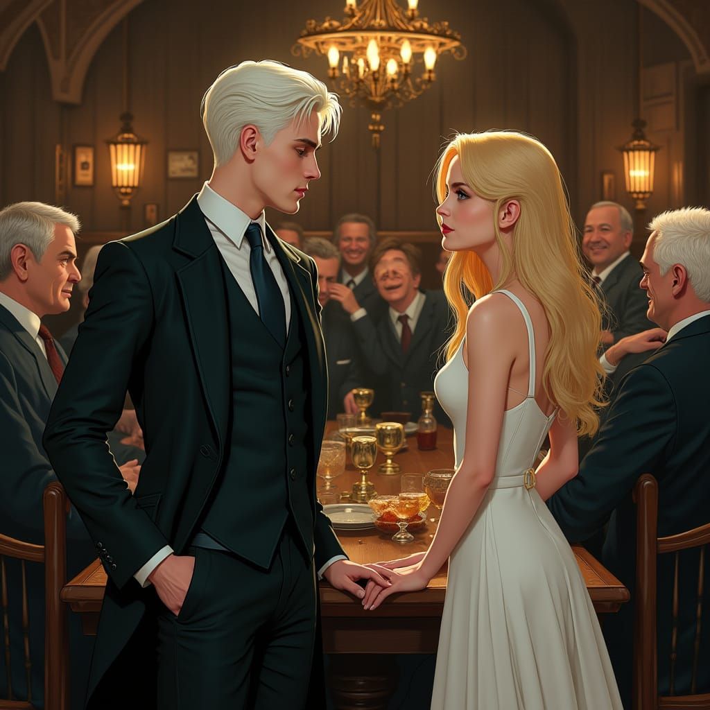 Draco Malfoy in Three Broomsticks, Digital Art