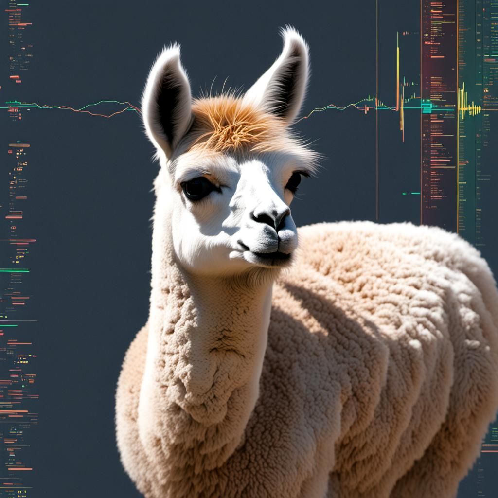 Lama with Winamp Background