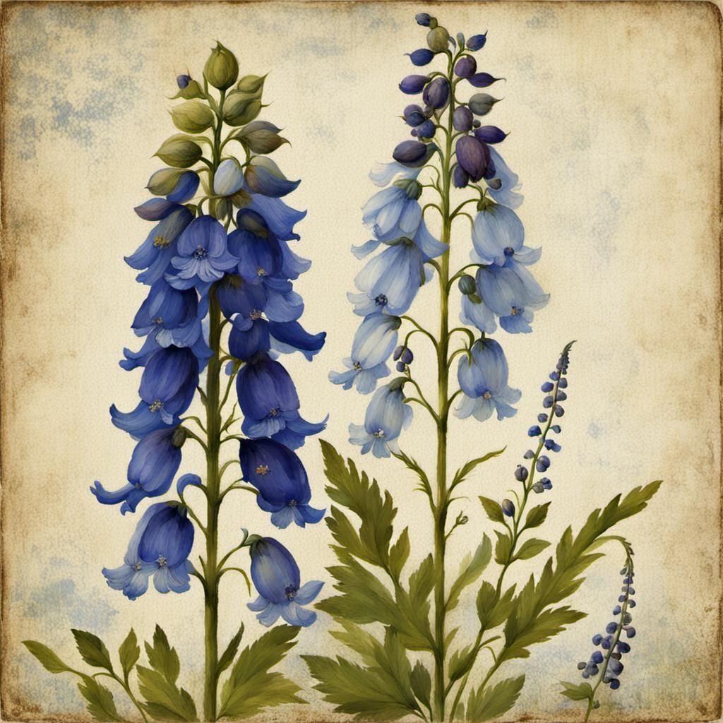 Delphinium and Monkshood Floral Arrangement