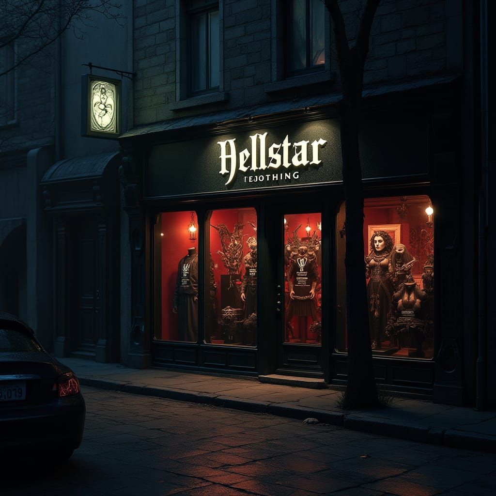 Mystical Gothic Boutique with Hellstar Clothing Logo