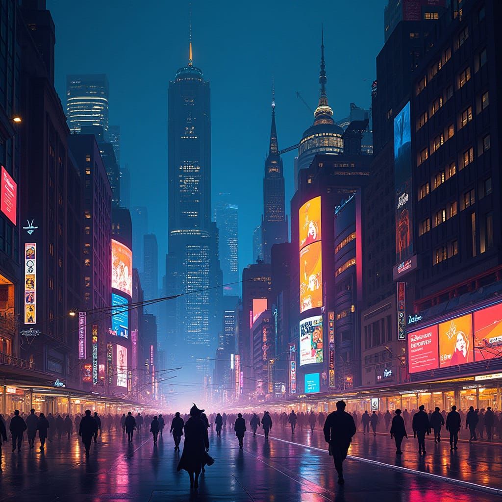 City of Dreams: Futuristic Metropolis at Night