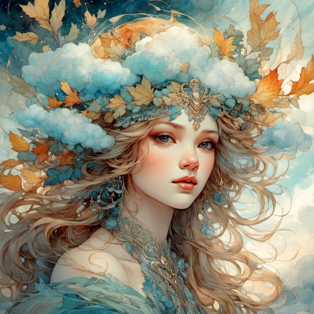 Goddess of Summer in a Magical Fantasy Painting