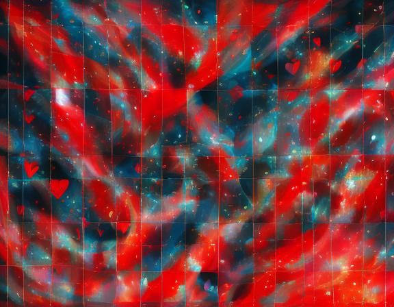 Checkered Love Heart Digital Rendering