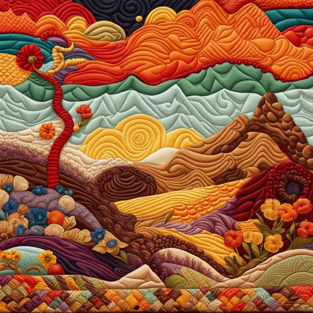 Quilted Rattlesnake in Mojave Desert Landscape