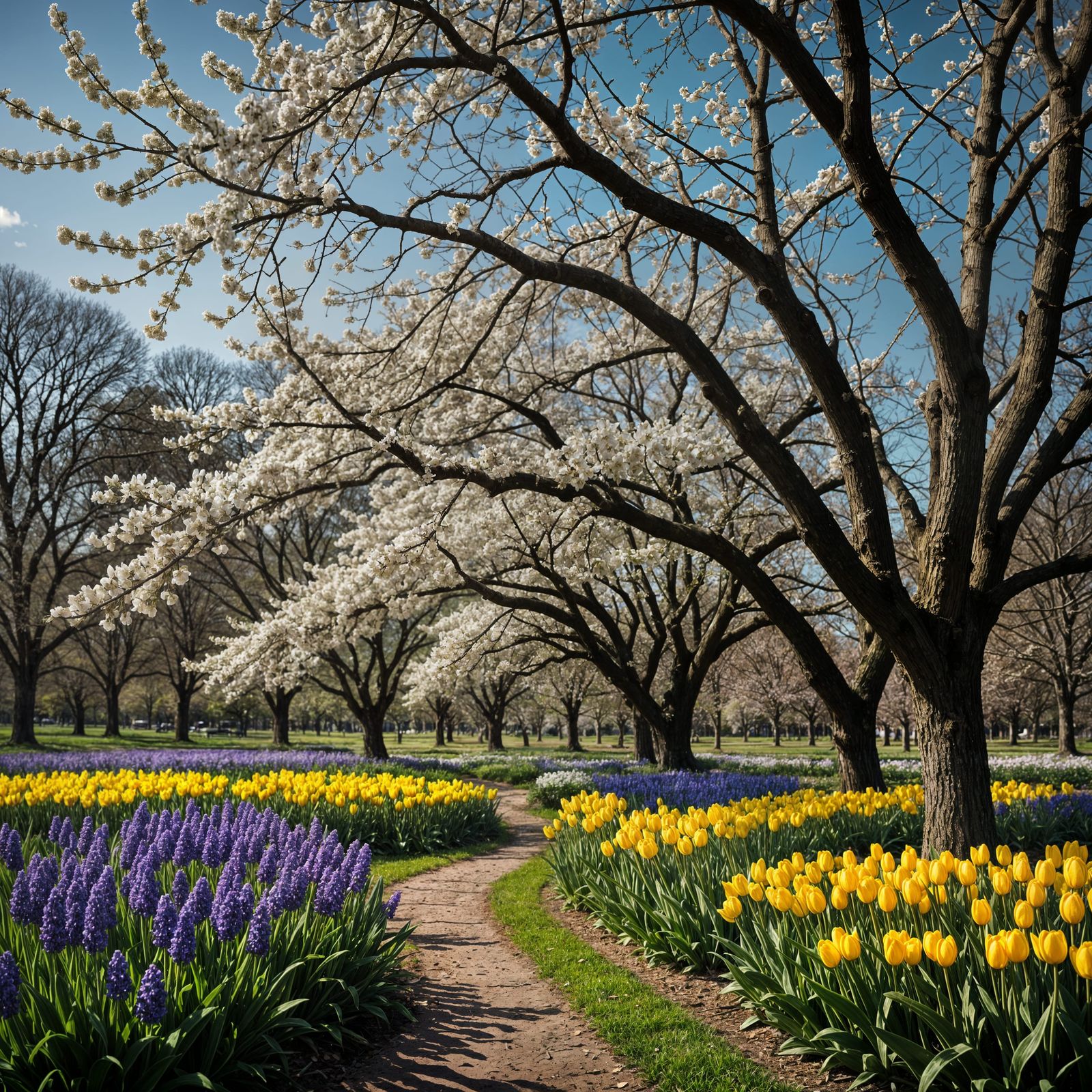 Vibrant Spring Landscape in Hyperrealistic HDR