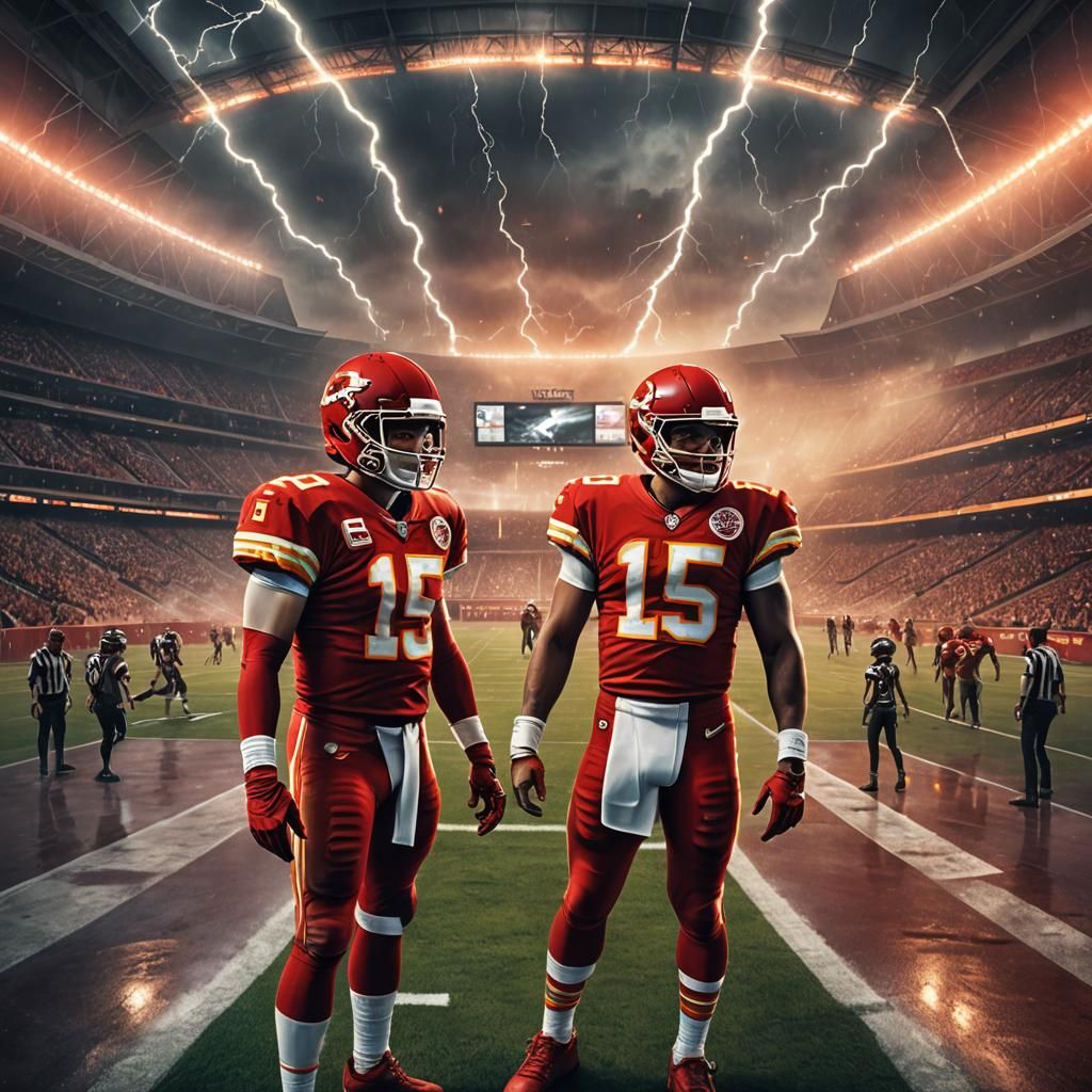 Futuristic Football Heroes in Digital Art