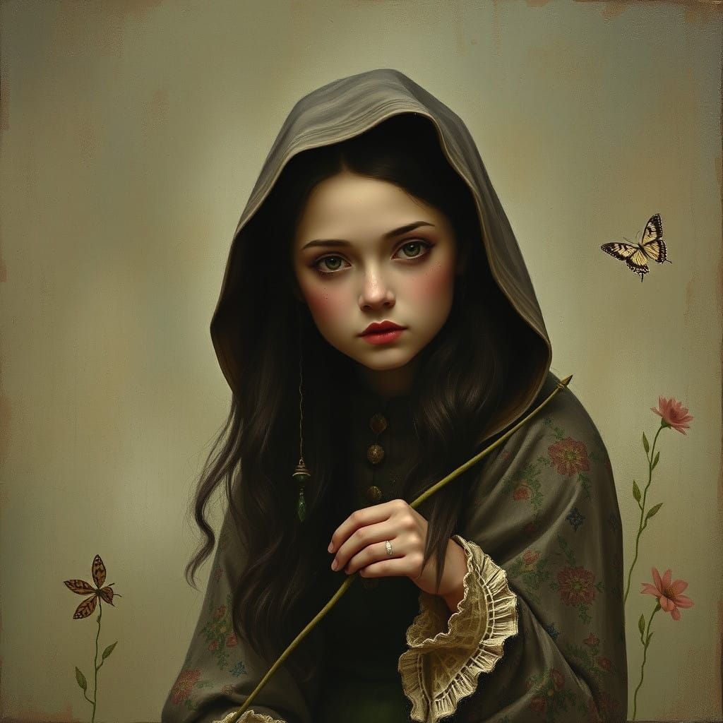 The Girl as a Cunning Thief, in Victorian Style