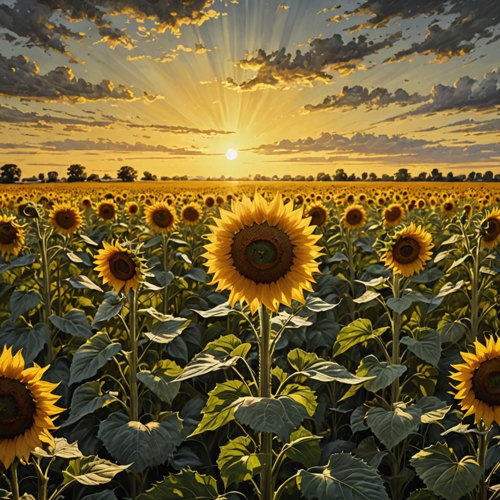 Golden Sunflower Field