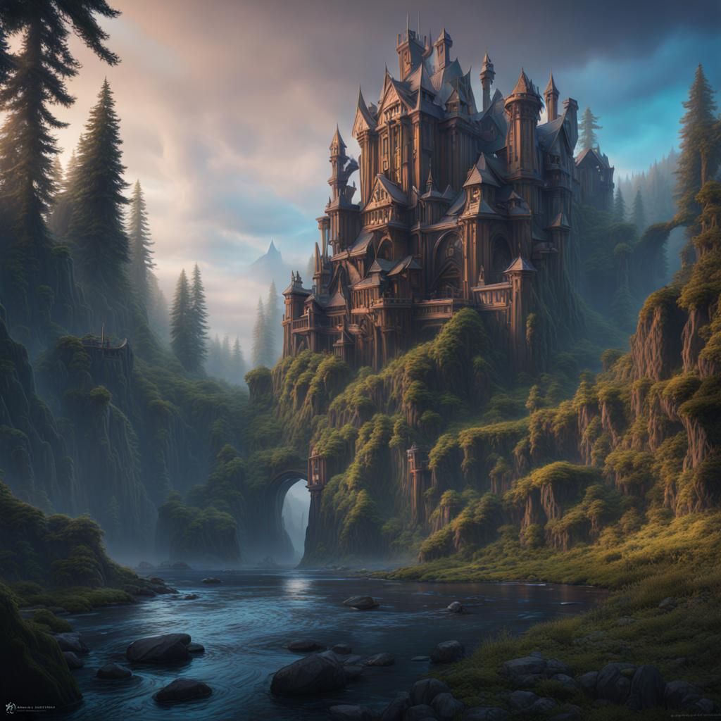 Fantastical Pacific Northwest Changeling Epic Painting